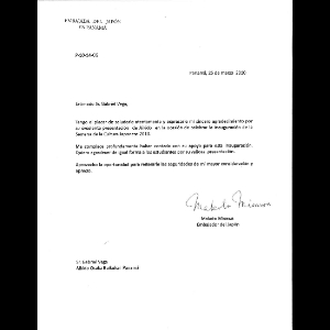 Carta de agradecimiento 2010